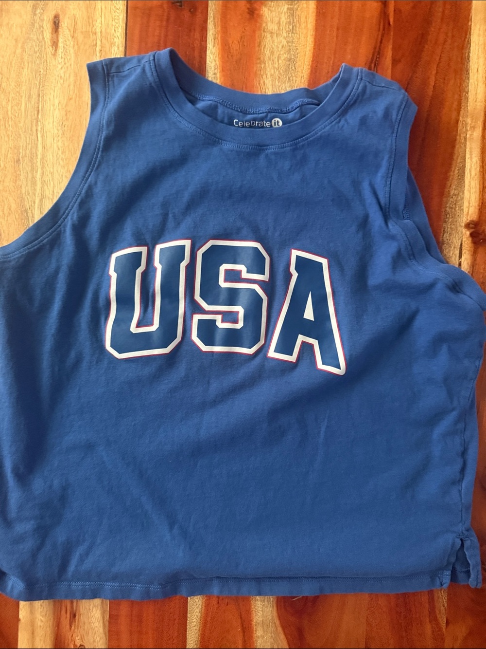 Celebrate It Women’s Blue USA Sleeveless Tee